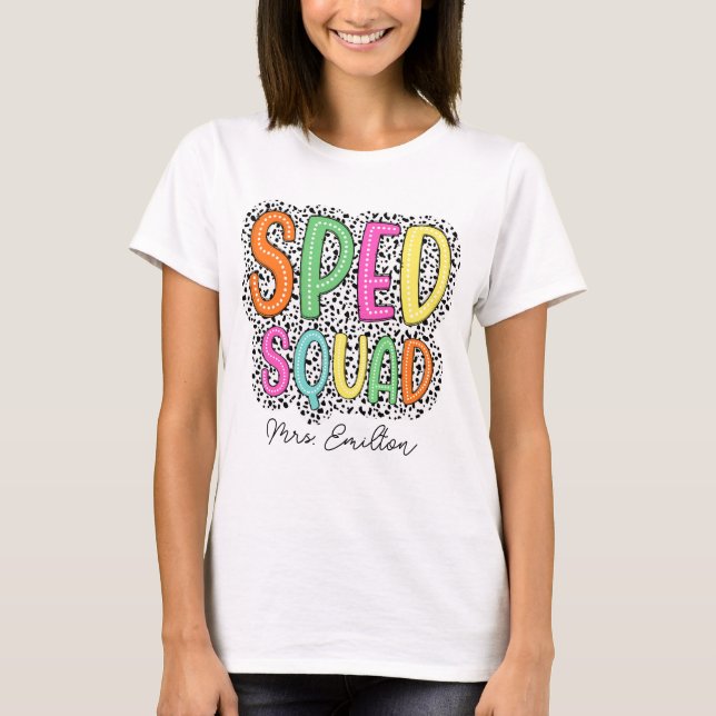 Sped Speciell Education Teacher Dalmatian Hund Spe T Shirt (Framsida)