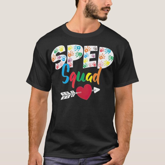 SPED Squad Speciell Education Teacher skämtar bäst T Shirt (Framsida)