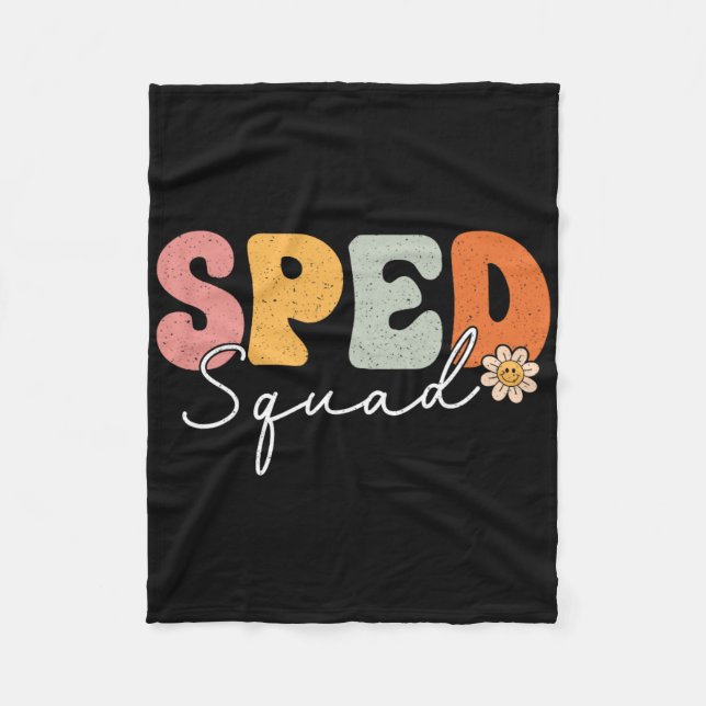 Sped Squad Tillbaka Till Skolan Specialutbildning  Fleecefilt (Framsidan)