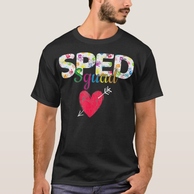 SPED Square för speciell utbildning T Shirt (Framsida)