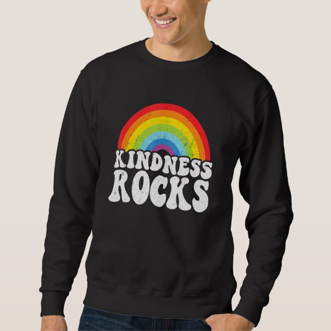 Sped Teacher Anti Bullying Hippie Rainbow Kindness Lång Ärmad Tröja (Framsida)