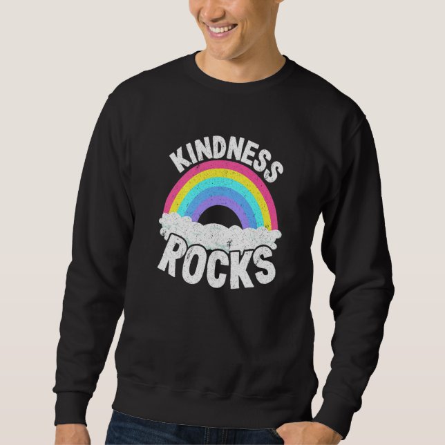 Sped Teacher Anti Bullying Hippie Rainbow Kindness Lång Ärmad Tröja (Framsida)