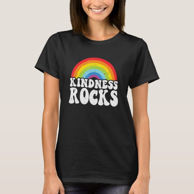 Sped Teacher Anti Bullying Hippie Rainbow Kindness T Shirt (Framsida)