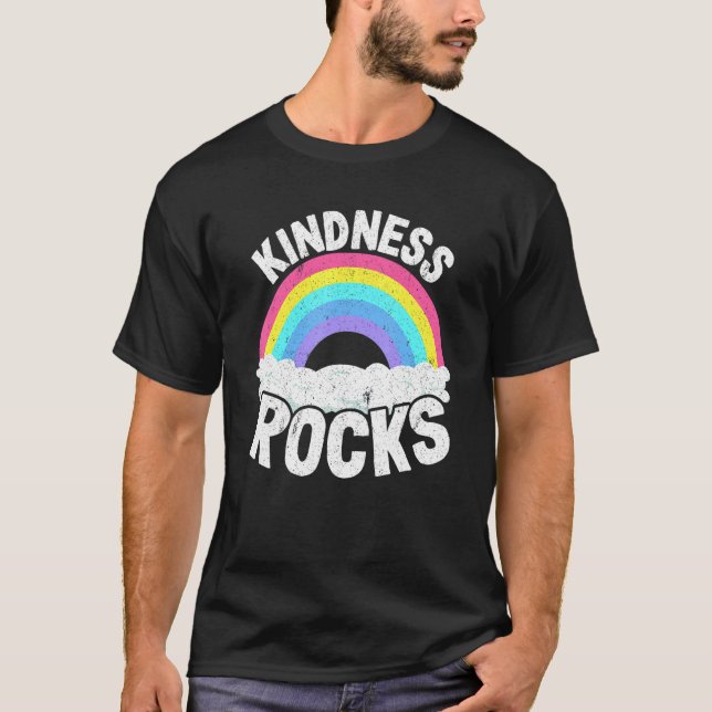 Sped Teacher Anti Bullying Hippie Rainbow Kindness T Shirt (Framsida)