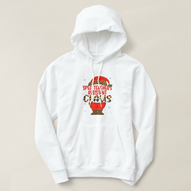 Sped Teacher Assistant Claus jul Santa Hat Hoodie (Design framsida)