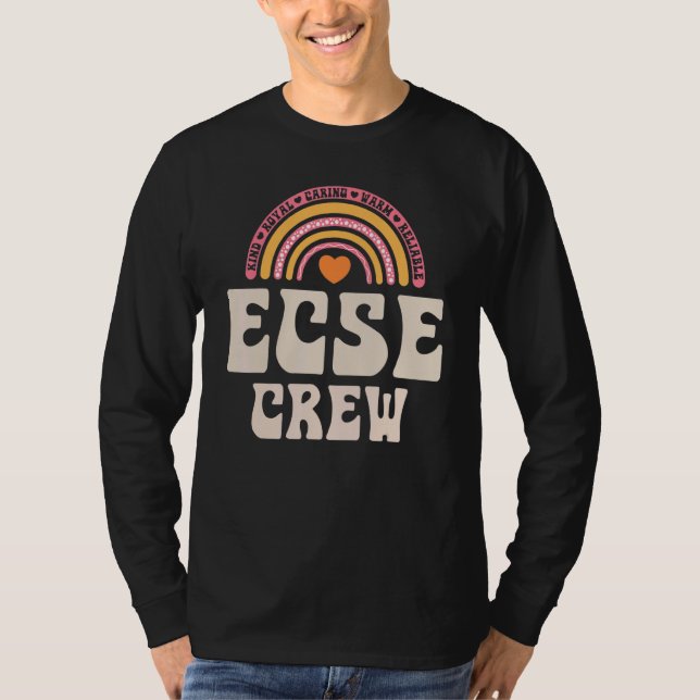 SPED Teacher ECSE Crew Early Childhood Special Edu T Shirt (Framsida)