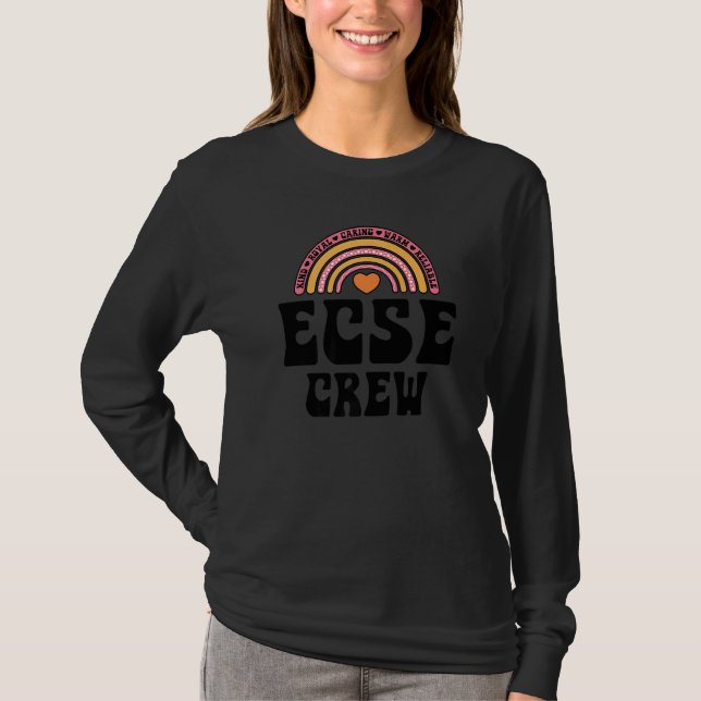SPED Teacher ECSE Crew Early Childhood Special Edu T Shirt (Framsida)