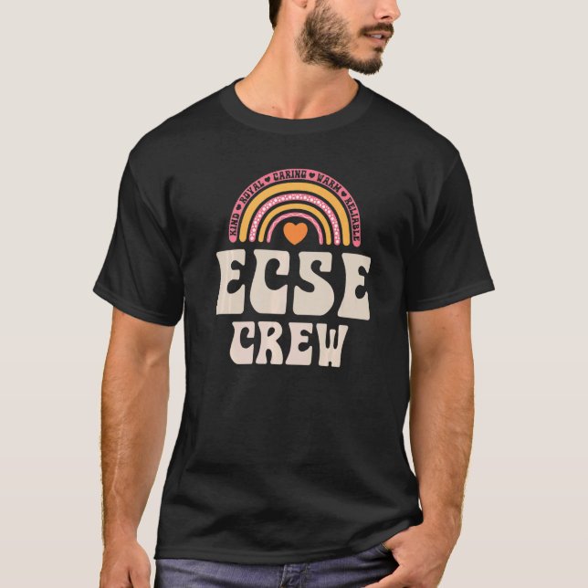 SPED Teacher ECSE Crew Early Childhood Special Edu T Shirt (Framsida)