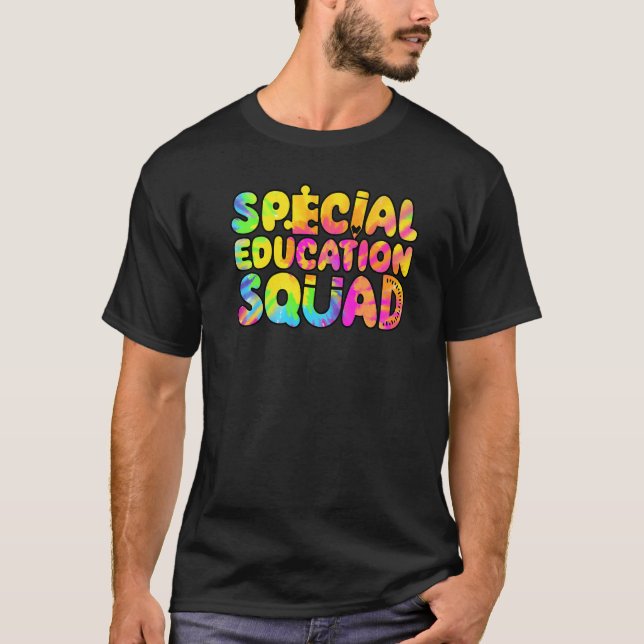 SPED Teacher Special Education Squad Women Tie Dye T Shirt (Framsida)