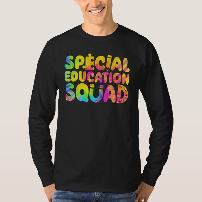 SPED Teacher Special Education Squad Women Tie Dye T Shirt (Framsida)