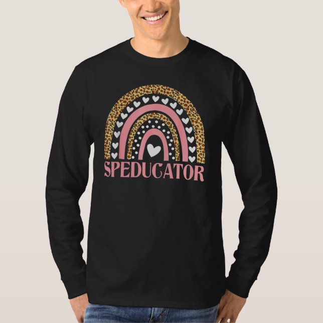 SPED teacher speducator heart speducator rainbow 1 T Shirt (Framsida)