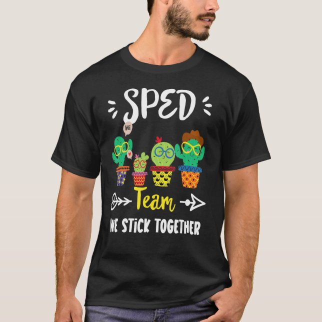 Sped Team School Cactus Crew Sped Teacher Squad T Shirt (Framsida)