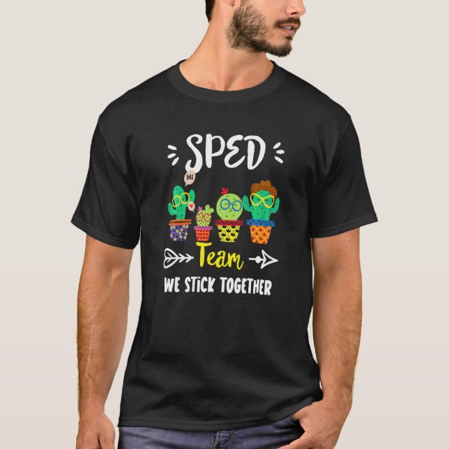Sped Team School Cactus Crew Sped Teacher Squad T Shirt (Framsida)