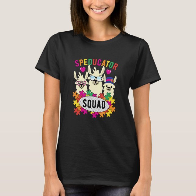Speducator Squad Autism Kläder T Shirt (Framsida)