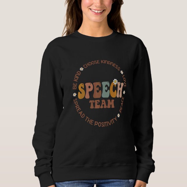 Speech Language Pathologist Speech TEAM Therapy Sq T Shirt (Framsida)