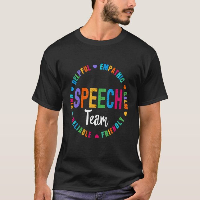 Speech Language Pathologist Therapy SLP SQUAD or S T Shirt (Framsida)
