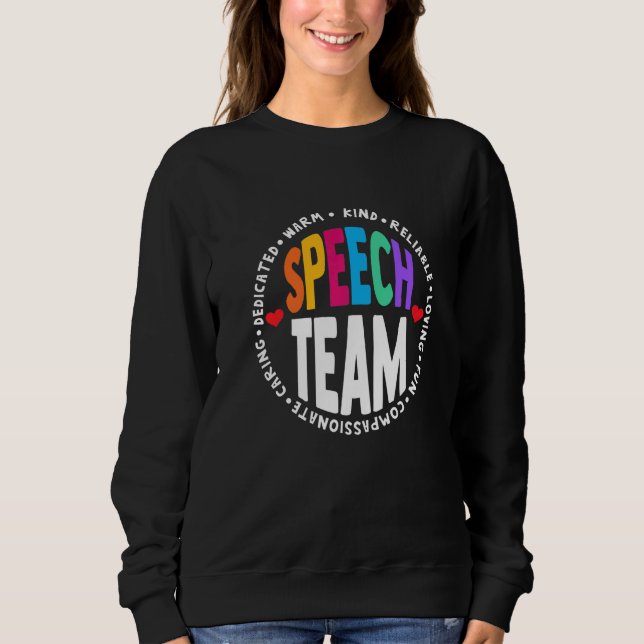 Speech Language Pathologist Therapy SLP Squad Spee T Shirt (Framsida)