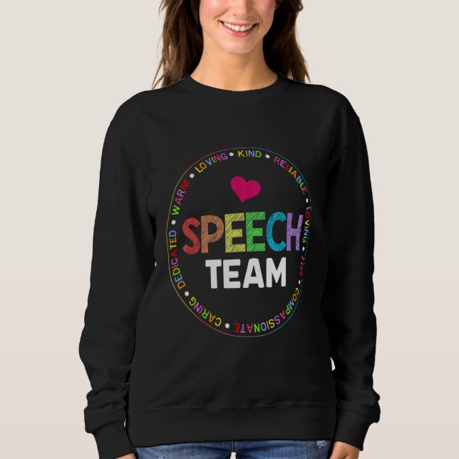 Speech Language Pathologist Therapy SLP Squad Spee T Shirt (Framsida)