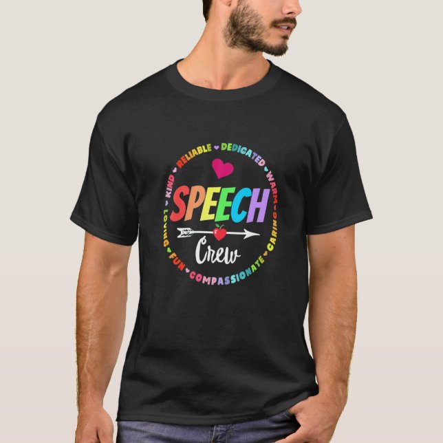 Speech Language Pathologist Therapy SLP TEAM or Sp T Shirt (Framsida)