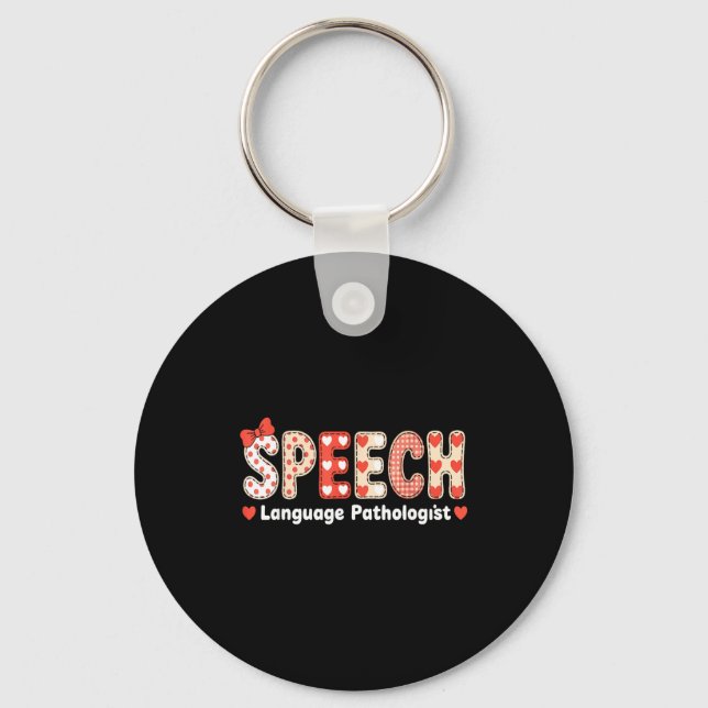 Speech Language Pathologist Valentines Day Slp The Nyckelring (Framsida)