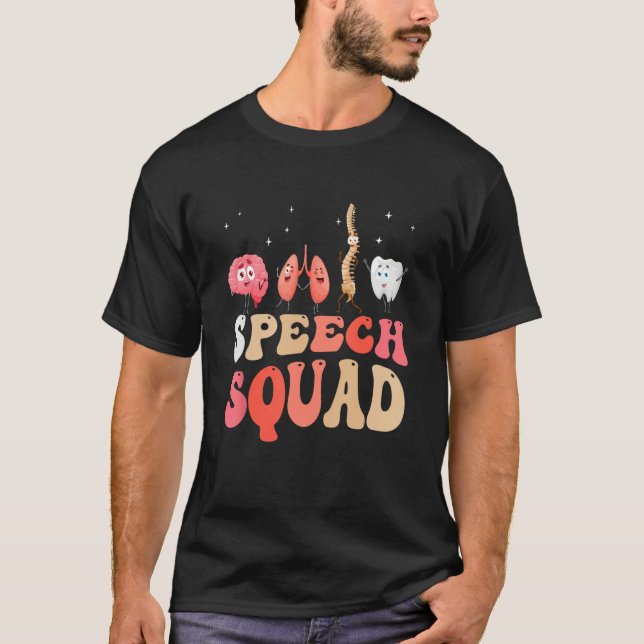 Speech Squad Healthcare Speech Therapy Speech Path T Shirt (Framsida)