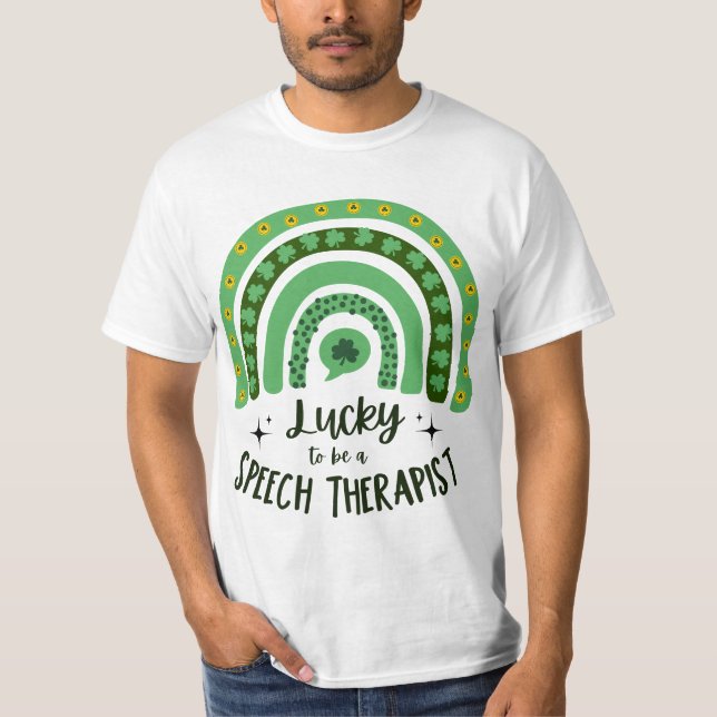 Speech Therapist St. Patrick's Day SLP St. Pat's D T Shirt (Framsida)