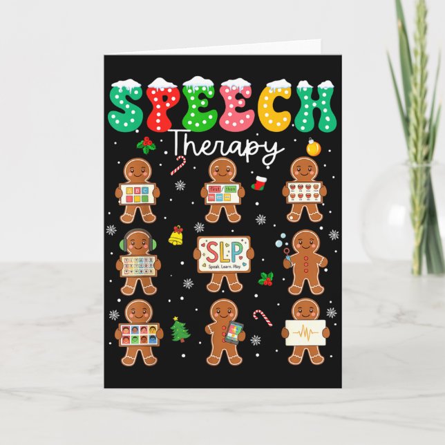 Speech Therapy Christmas Slp Therapy Cookies Ginge Kort (Framsida)