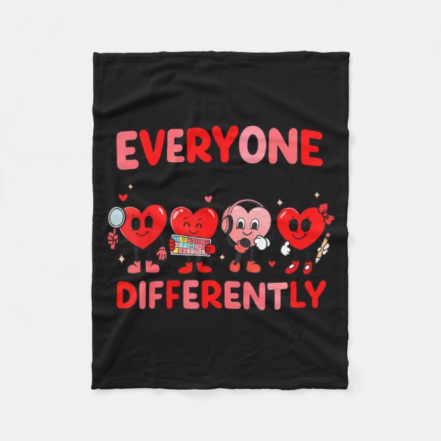 Speech Therapy Language Pathologist Valentines Day Fleecefilt (Framsidan)