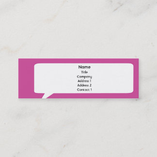 Speechbox - smala mini visitkort