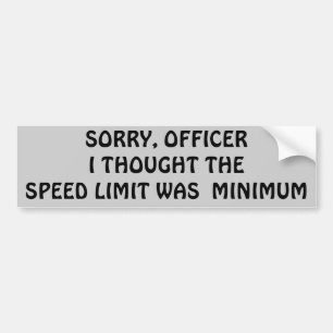 Speed begränsar är minimum eller maximat? bildekal