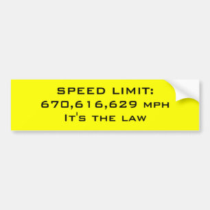 Speed begränsar bildekal
