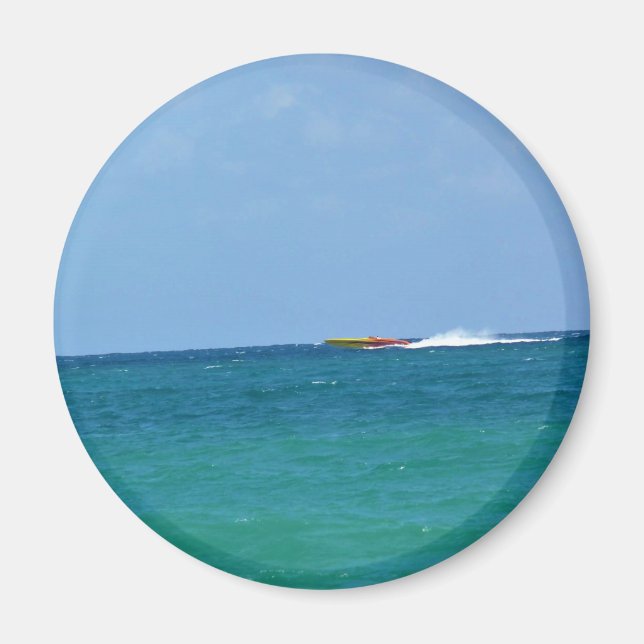 Speed Boat, Fort Lauderdale, Florida Magnet (Framsidan)