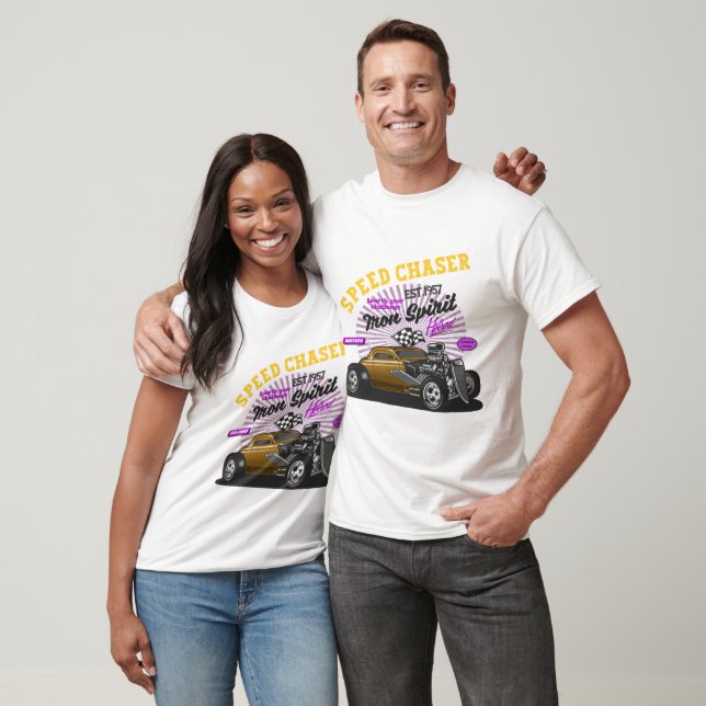 Speed Chaser Vintage Bil T Shirt (Unisex)