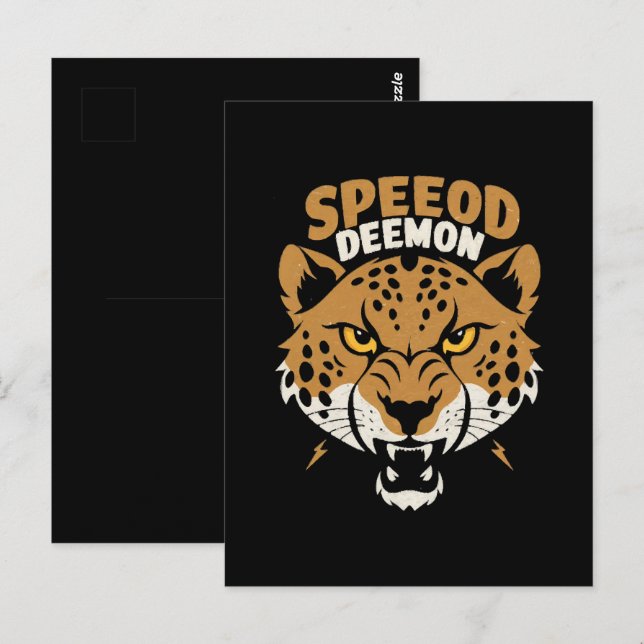 Speed Demon Vykort (Fram/baksida)