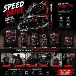 Speed Drive Racing Car T-Shirt – Svart t-shirt