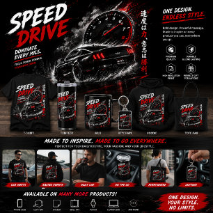 Speed Drive Racing Car T-Shirt – Svart t-shirt