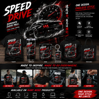 Speed Drive Racing Car T-Shirt – Svart t-shirt