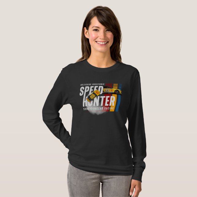 Speed Hunter (mörkt läge) | Dam Långärmad T Shirt (Hel framsida)