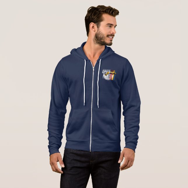 Speed Hunter (mörkt läge) | Herr Full-zip T Shirt (Hel framsida)