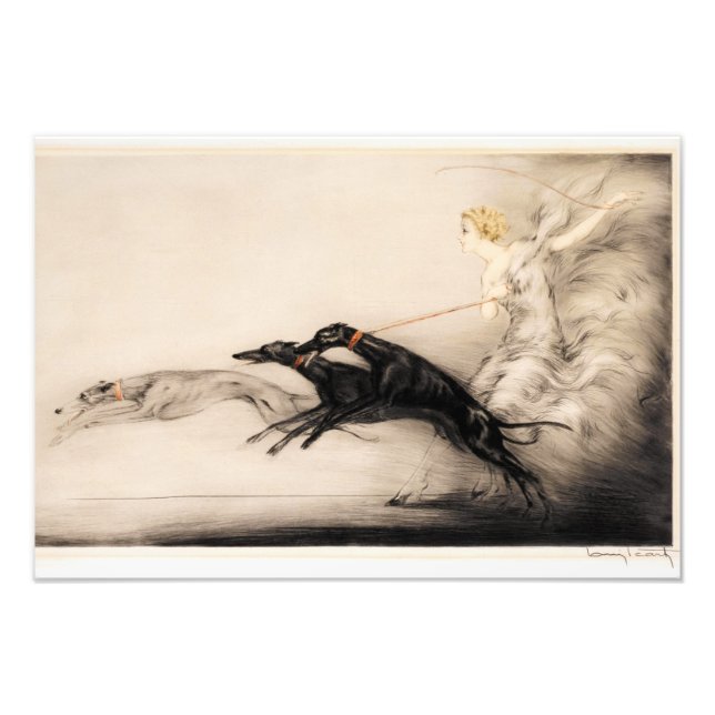 Speed II, Vitesse, 1933 av Louis Icart Fototryck (Framsidan)