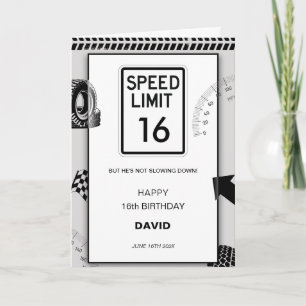 Speed Limit Pojkens 16-årsdag Kort