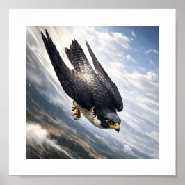 Speed of the Sky – Peregrine Falcon in Descent Poster