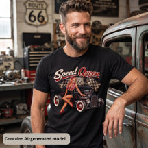 Speed Queen Vintage Hot Rod Pin-Up Flicka