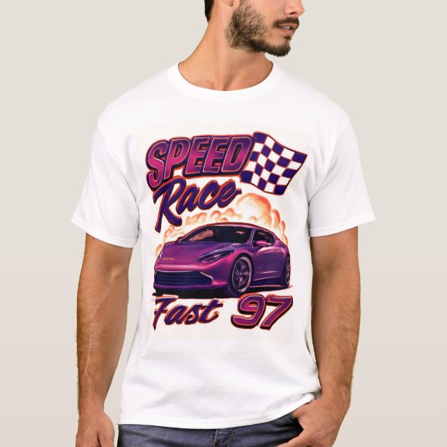 Speed race snabb 97  t shirt (Framsida)
