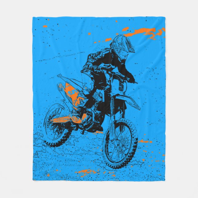 Speed Racer - motocross Racer Acrylic Print Fleecefilt (Framsidan)