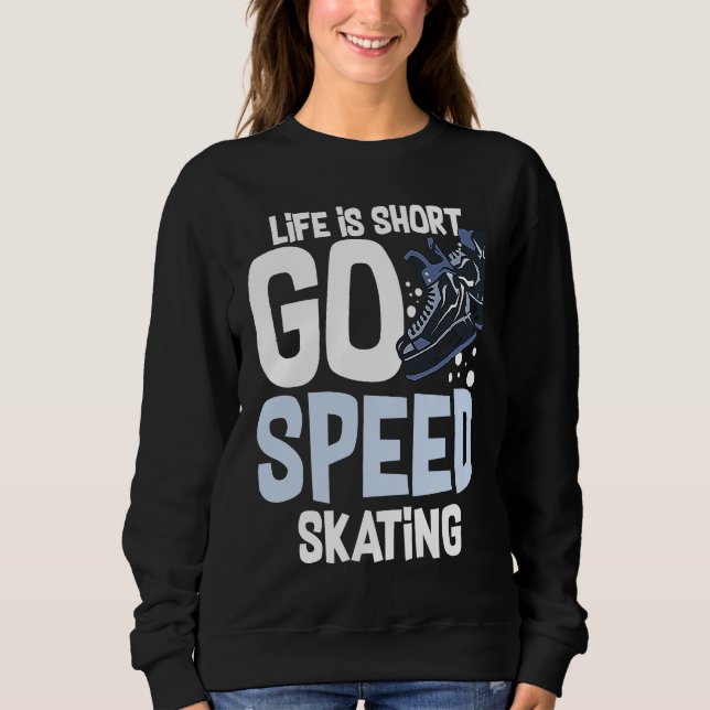Speed Skating Skates Short Track Skater Workout Tr T Shirt (Framsida)