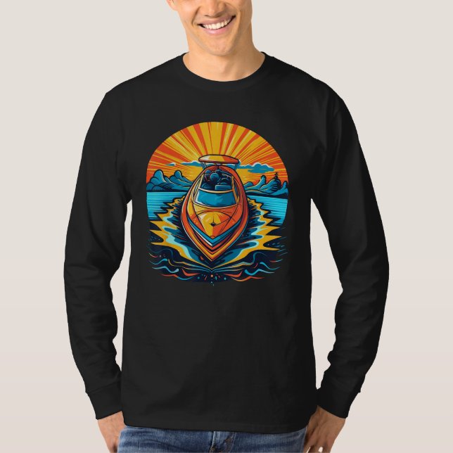 Speedboat for boating t shirt (Framsida)