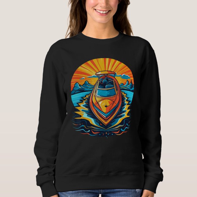 Speedboat for boating t shirt (Framsida)