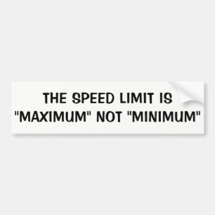 Speeders - Speed begränsar är det inte minimum Bildekal