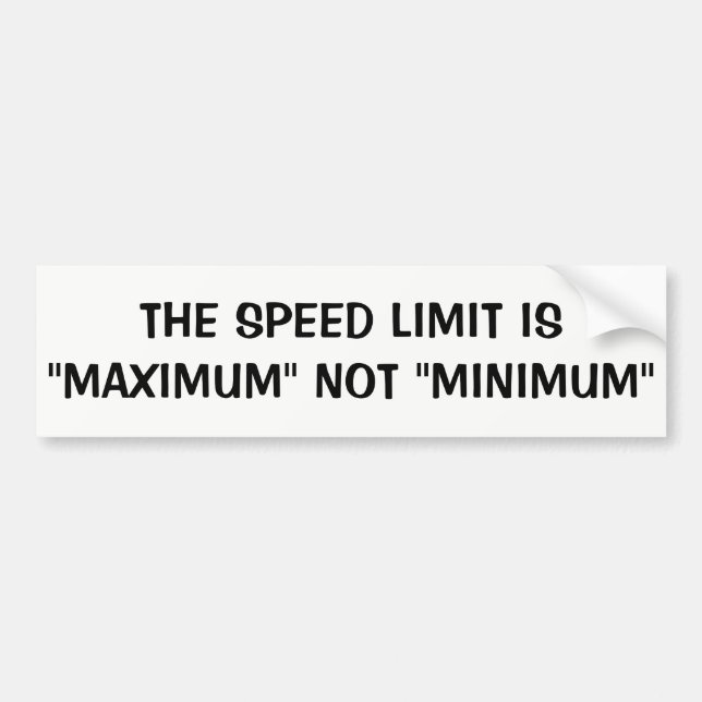 Speeders - Speed begränsar är det inte minimum Bildekal (Framsidan)